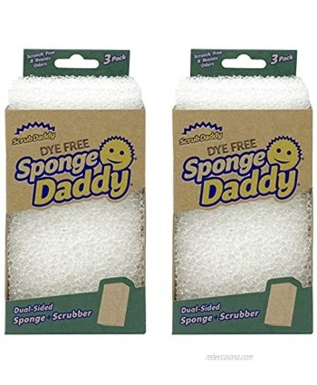 Sponge Daddy Dye Free Sponges 3 Pack Pack of 2-6 Sponges Total
