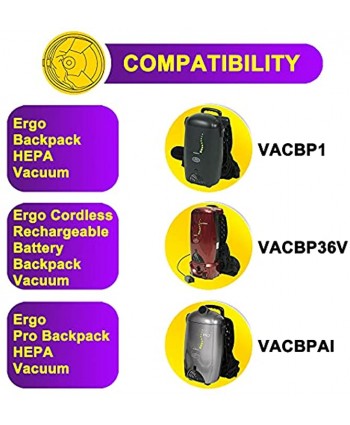15 Pack 8-Quart Hepa Filter Bags Part# VACBP6 compatible with Atrix Ergo Line Backpack Vacuum Models: VACBP1 VACBP36V VACBPAI.