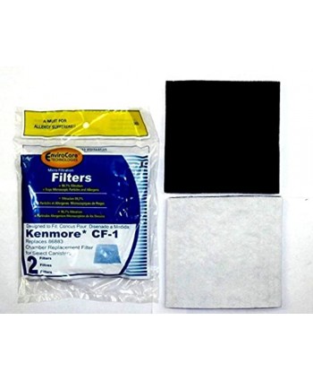 EnviroCare Replacement Micro Filtration Vacuum Bags for Kenmore Canister Type C or Q 50555 50558 50557 and Panasonic Type C-5 9 Pack. Also Includes 2 CF-1 Filters