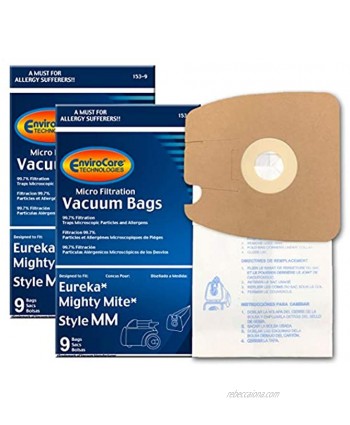 Envirocare Replacement Micro Filtration Vacuum Cleaner Dust Bags made to fit Eureka Style MM. Replaces Part# 60295C Mighty Mite Vacuums 18 pack