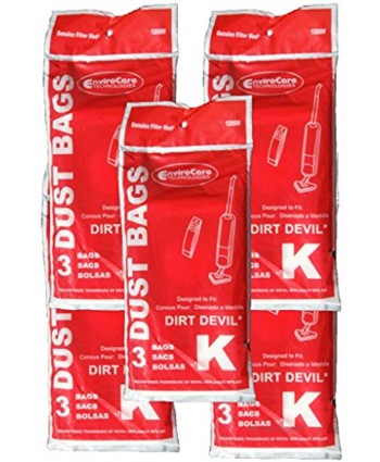 EnviroCare Replacement Vacuum Bags for Royal Dirt Devil Stick Vac Type K 15 Bags