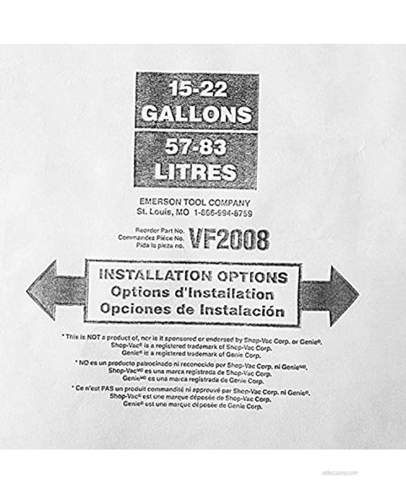 Gudotra 10 Pack Type G and J Disposable Collection Filter Bags Replacement for Shop-Vac 15-22 Gallon Vacuum Replace Part 90663 90673 9066300 9067300