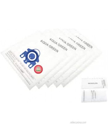 Replacement GN HEPA Vacuum Bags 10 Bags Compatible with Miele GN AirClean 3D Efficiency Canister Vacuum Bag + 2 Filters