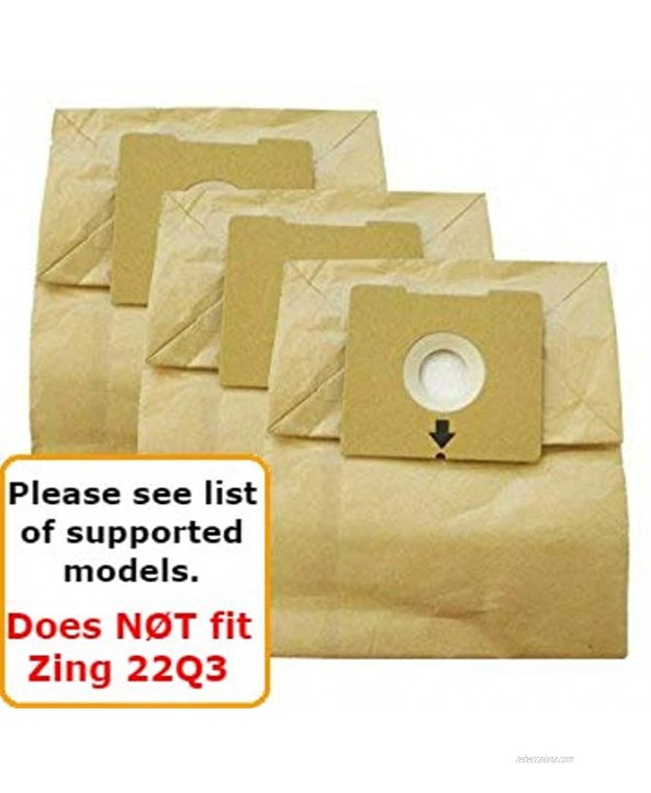 Vacurama Premium Bissell Vacuum Bags Compatible for Zing Zing 2 & PowerForce Canister Models 4122 4122D 1668 1668C 1668W 2154A 2154C 2154W 1608 Bag Type 213-8425 6 Pack