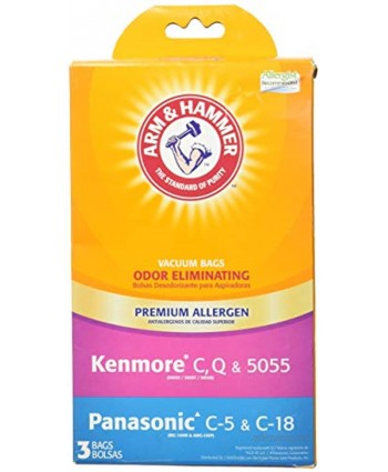 Arm & Hammer 62613GQ Kenmore Style C Q & 5055 Premium Allergen Bag Pkg  White