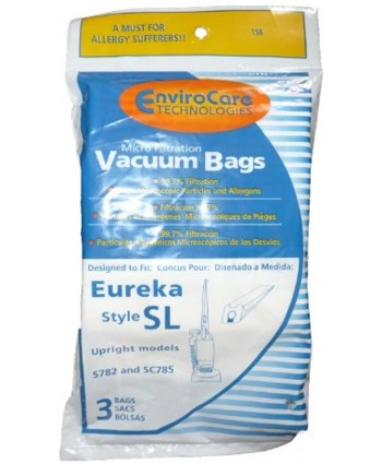 EnviroCare Replacement Micro Filtration Vacuum Cleaner Dust Bags Compatible with Eureka Electrolux Sanitaire Style SL Upright Models S782 and SC785 3 pack