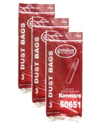 EnviroCare Replacement Vacuum Bags Designed to Fit Kenmore Type L 50651 Uprights 9 Pack