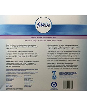 Febreze Odor Eliminating Vacuum Bags Kenmore C 5055 & 50558 Pack of 3