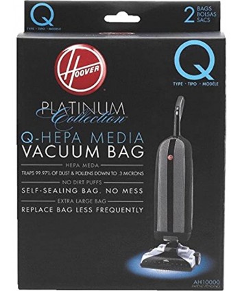 Hoover AH10000 Platinum Type-Q HEPA Vacuum Bag Five 2-Packs: Total 10 Bags