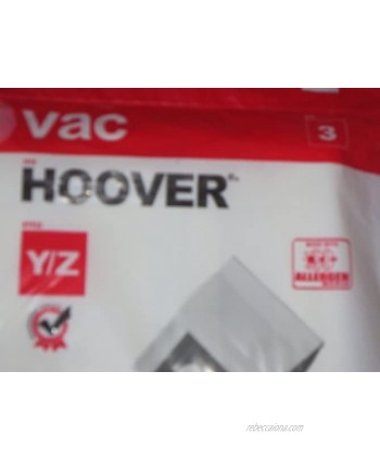 Hoover Vacuum Style Y z Bags 3 Qty. 304573001