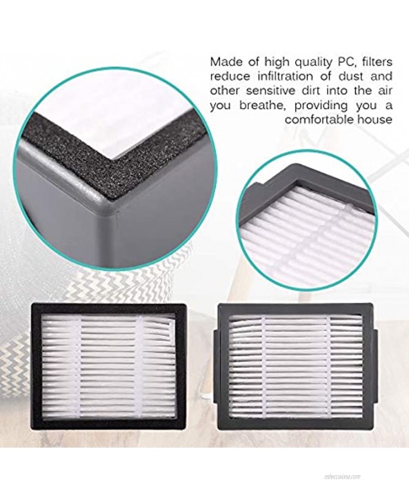 KEEPOW Replacement Parts for iRobot Roomba i7 E5 E6 E7 i7+ i7 Plus Vacuum Cleaner Accessories 6 HEPA Filters 6 Side Brushes 1 Set Multi-Surface Rubber Brushes