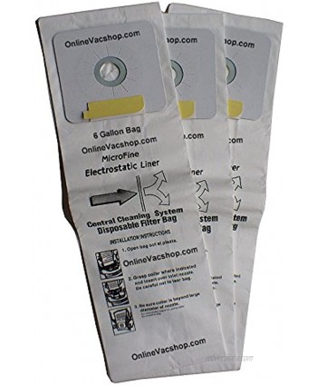 Nutone 9 Central Vacuum 391 505 Micro-Lined Bags 9 Pack. Made in The USA