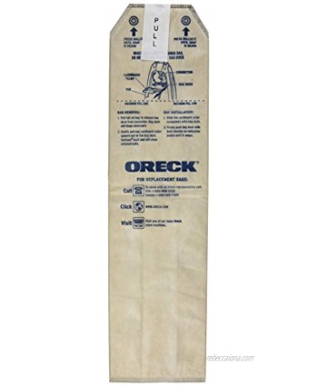Oreck Genuine Odor Fighting HEPA Vacuum Cleaner Bags for Magnesium Upright Pack of 6 LWPK6OH Tan