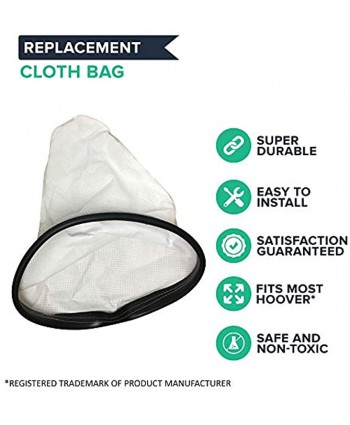 Think Crucial Replacement Vacuum Bag and Filter – Compatible with Hoover Part # 2KE2110000 2-KE2110-000 – Fits Hoover Vacuum Models C2401 RY4001 – Bulk 1 Bag & 1 Filter