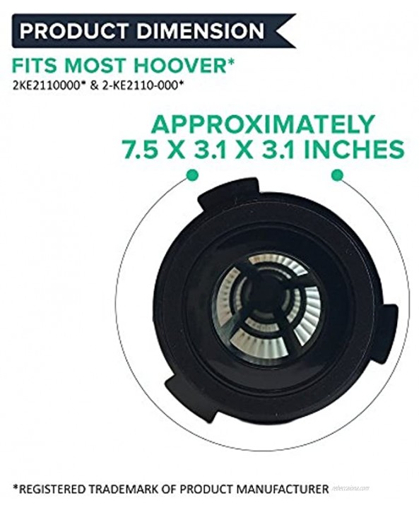 Think Crucial Replacement Vacuum Bag and Filter – Compatible with Hoover Part # 2KE2110000 2-KE2110-000 – Fits Hoover Vacuum Models C2401 RY4001 – Bulk 1 Bag & 1 Filter