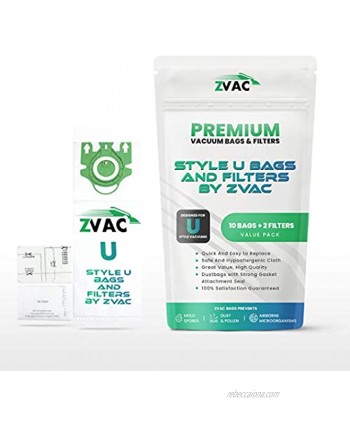 ZVac Miele Type U Replacement Vacuum Cleaner HEPA Cloth Bags Restore Miele Parts 07282050 SAC-30 210 Compatible with Miele Upright Vacuums Type U1 S7 S7000-S7999 Series