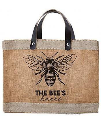 Creative Brands Hold Everything Waterproof Jute Tote Bag Mini Bees Knees