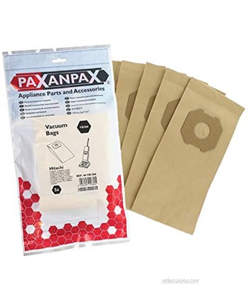 Paxanpax VB266 Compatible Paper Bags Hitachi CV50 CV60 CV80 CV460 CV560 CV580 CV760 CV770 CV775 CV780 CV785 CV790 CV975 Series Pack of 5