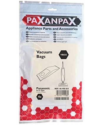 Paxanpax VB825 Compatible SMS Bags Panasonic 'U-13' MCUG522 MCUG614 Series Pack of 4