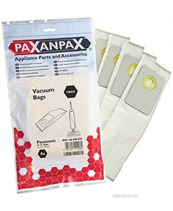 Paxanpax VB825 Compatible SMS Bags Panasonic 'U-13' MCUG522 MCUG614 Series Pack of 4