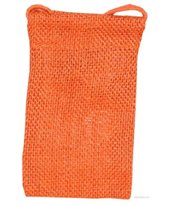 Premier Packaging AMZN-B97003 12 Count Natural Weave Burlap Bags 3 by 5-Inch Orange