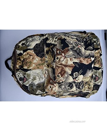 SAINTY 25482-Cat Cat Tapestry Large Backpack