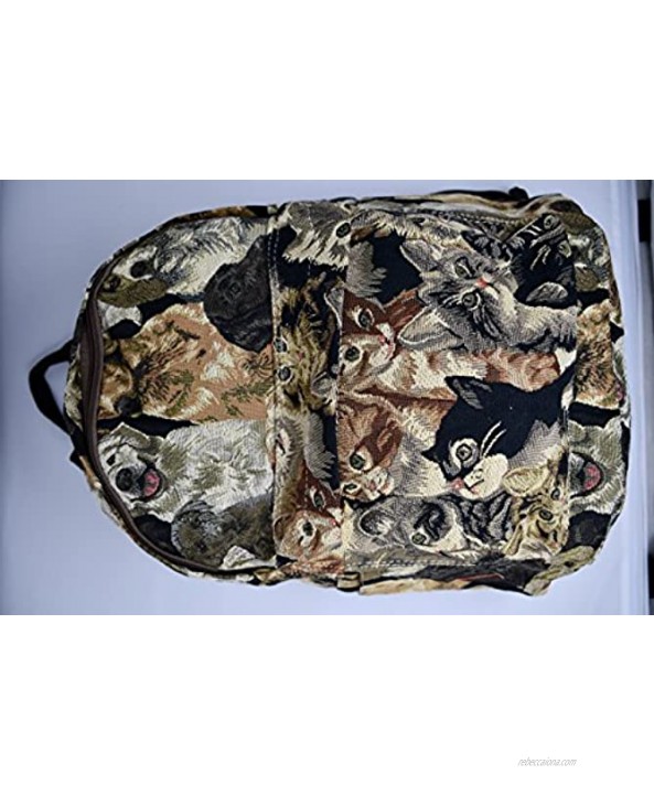 SAINTY 25482-Cat Cat Tapestry Large Backpack