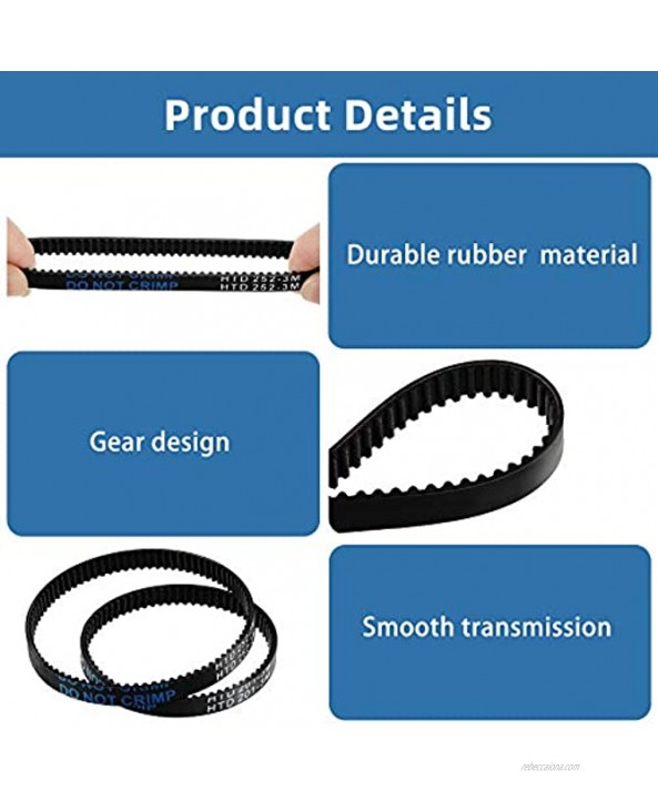 Honoson 4 Pieces Vacuum Cleaner Replacement Belts Compatible with Bissell ProHeat 2X Revolution Pet Pro Cleaner Compatible with 1964 1986 2007 2007P Part Number 1611129 and 1611130