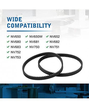 LANMU Replacement Belts Compatible with Shark Rotator NV752 NV751 NV750 NV650 NV680 NV681 NV682 Vacuum Cleaner 2 Pack