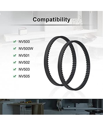LANMU Vacuum Belts Replacement Compatible with Shark Rotator NV500 NV501 NV502 NV503 NV505 NV500W Lift-Away Vacuum Cleaner Pack of 2