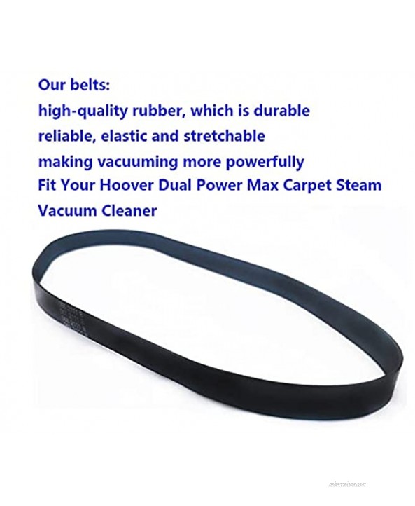 Power Max Belt FH51000 440005536 Replacement Hoover Carpet Steam Vacuum Cleaners FH51000RM FH51000NC FH51001 FH51002 2 Pack