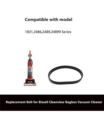 Replacement Belt for Bissell Cleanview Bagless Vacuum Cleaner，Compatible with Model :1831 2486 2489 24899（2 Belt）