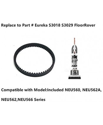 Vacuum Belts Replacement for Eureka S3018 FloorRover Cleaner Compatible Fits Model NEU560,NEU562A,NEU562,NEU566（3-Pack）
