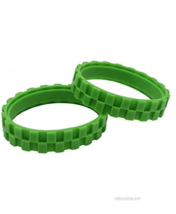 2 Pack Green Wheels Tires for IROBOT ROOMBA Wheels Series E5 E6 E7 i7 i7+ 500 600 700 800 and 900 Anti-Slip Great Adhesion and Easy Assembly. Replacement for All roomba Models