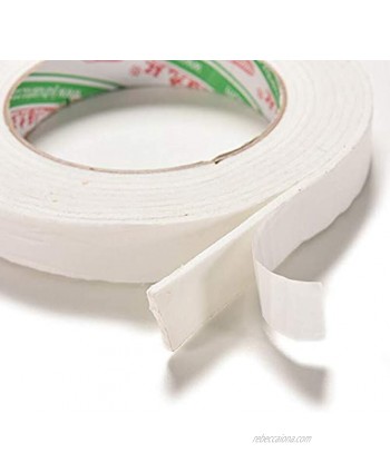 FXLY Double Sided White Foam Sticky Tape Roll Adhesive Super Strong 1.8300cm