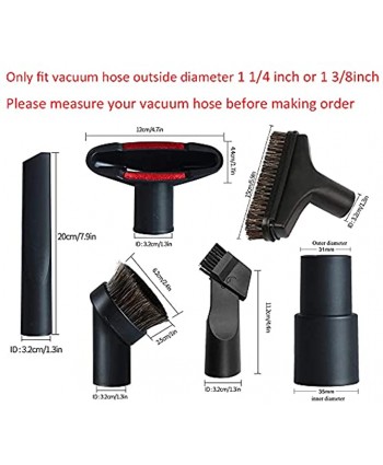 GIBTOOL Vacuum Attachments 32mm 1 1 4 inch Vacuum Accessories Brush Flexible Crevice Kit for Shop Vac Attachments 1 1 4 1 3 8 ,7 Packs