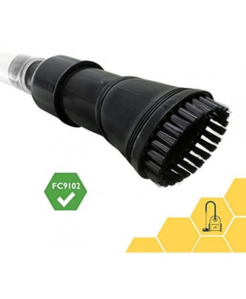 Paxanpax PFC939_4 Compatible Vacuum Extension Hose Tool Kit and Adapter for Philips FC9102 Black