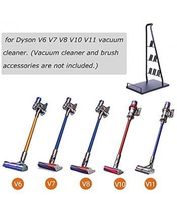 Ashineme Universal Vacuum Floor Stand for Dyson V11 V10 V8 V7 V6 Vacuum Cleaner and Other Brands Handheld Electric Vacuums Metal Storage Bracket Stand with Attachments HolderBlack