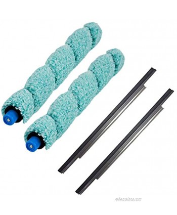 OYSTERBOY 2 Sets of Replacement Mopping Roller Brush and Wiper Set for ILIFE Shinebot W400 Floor Washing Scrubbing Robot Parts