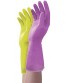 Mr. Clean Duet Natural Latex Beaded Cuff Cotton Flock Lining Non-Slip Grip Gloves Medium