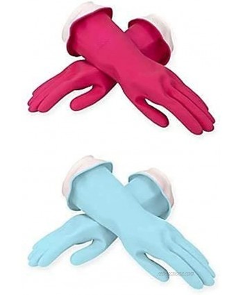 Casabella Waterblock 2-Pack Large Gloves in Pink Blue