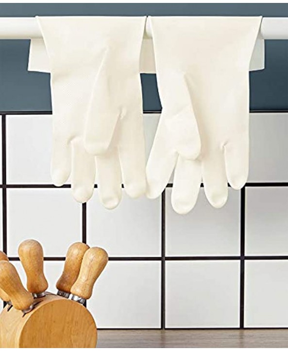 Cleanbear Rubber Gloves Latex Free Household Cleaning Gloves Kitchen Dishwashing Heavy Duty Gloves -Size M 13 Inches 2 Pairs