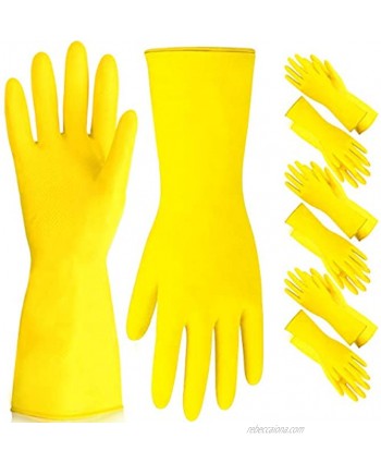 Dishwashing Gloves Rubber Gloves Yellow Flock Lined Heavy Duty Kitchen Gloves