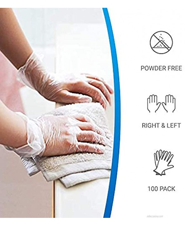 EDI Disposable Vinyl Gloves Clear Powder-Free Latex-Free