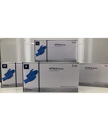 Gen-x Blue Nitrile Glove Latex Free  Powder Free Textured Non-Sterile 100pc Box