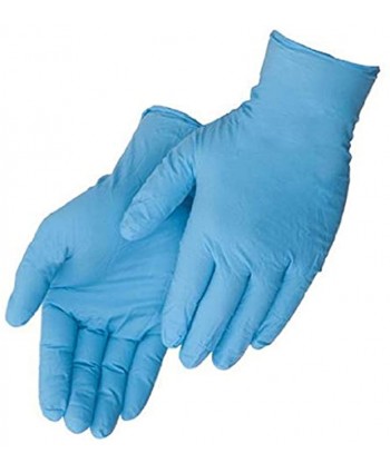 Liberty Glove – Duraskin T2010W Nitrile Industrial Glove Powder Free Disposable 4 mil Thickness Large Blue 2-pack  …
