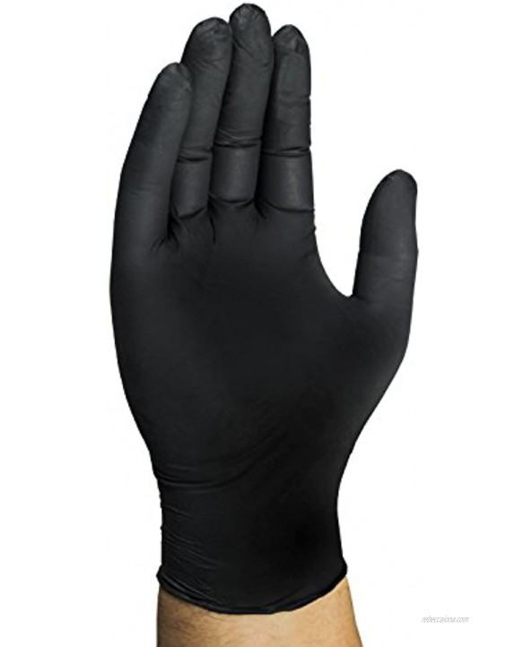 Mechanix Wear Nitrile Disposable Gloves Powder Free Latex Free Textured 5 mil Black Large 100 Pack