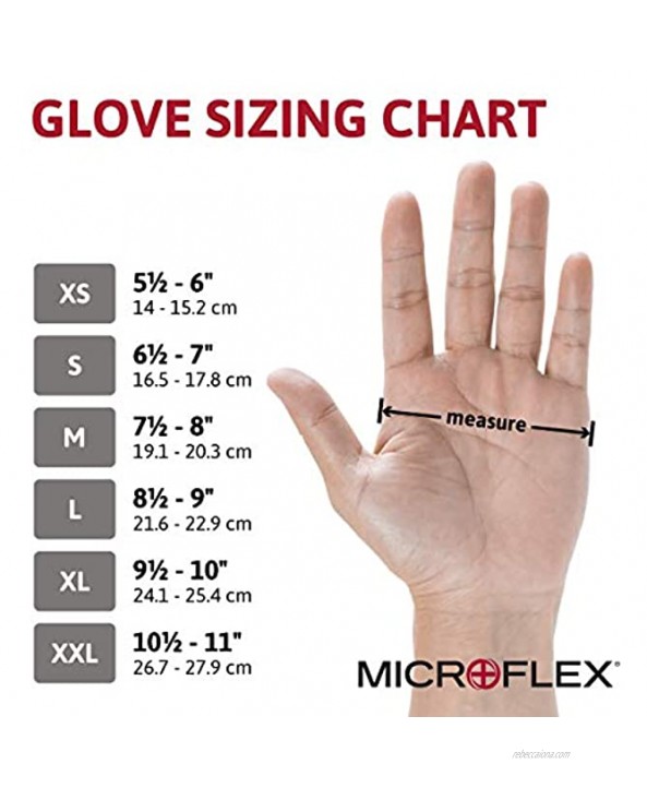 Microflex Diamond Grip MF-300 Disposable Gloves in Latex Multi-Purpose Powder Free Glove in Natural Rubber for Exam Cleaning or Mechanic Tasks White Size Extra Large Box of 100 Units