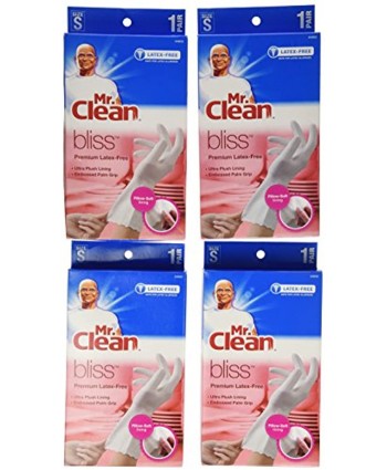 Mr. Clean Bliss Premium Latex-Free Gloves Small 4 pairs