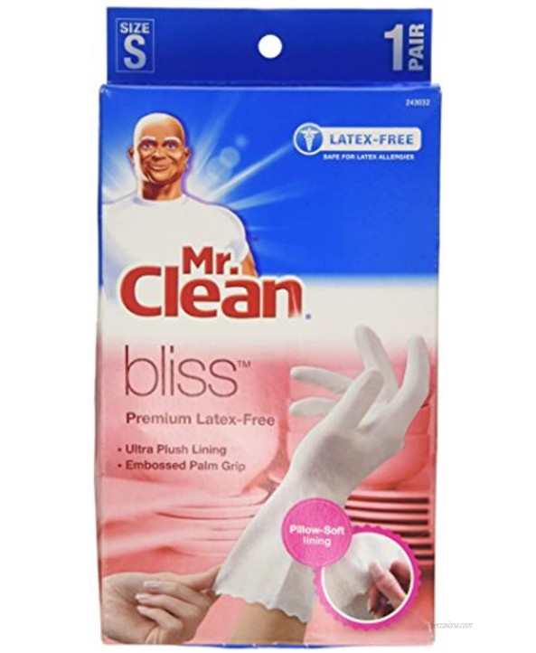 Mr. Clean Bliss Premium Latex-Free Gloves Small 4 pairs